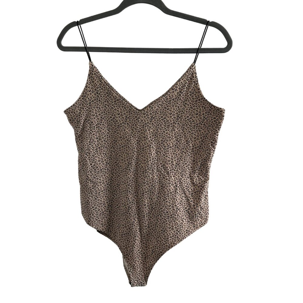 Gaze animal print Sleeveless  bodysuit size Large